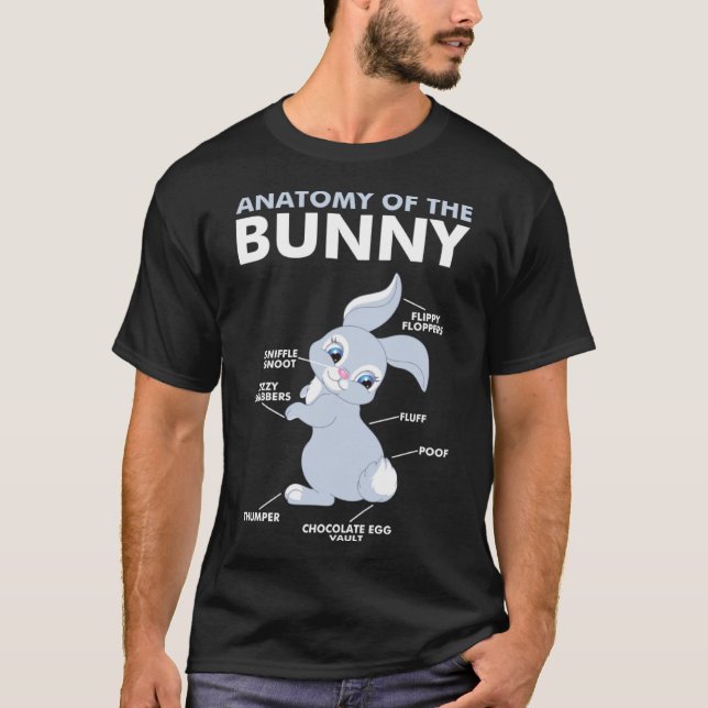 Anatomi of Bunny Rabbit T Shirt (Framsida)