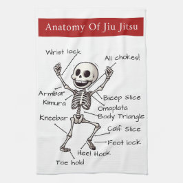 Anatomi of Jiu Jitsu BJJ Skeleton Submission Guide Kökshandduk