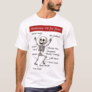 Anatomi of Jiu Jitsu Funny BJJ Skeleton T Shirt