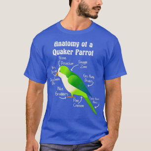 Anatomi Quaker Parrot Munk Parakeet T Shirt