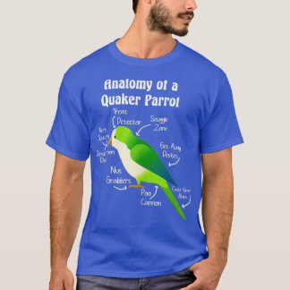 Anatomi Quaker Parrot Munk Parakeet T Shirt