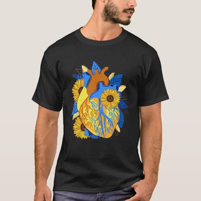 Anatomical Heart And Flowers Show Your Love Graphi T Shirt (Framsida)