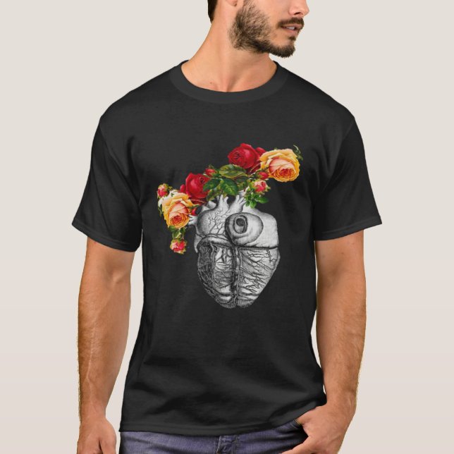 Anatomical Heart And Flowers Show Your Love Women  T Shirt (Framsida)