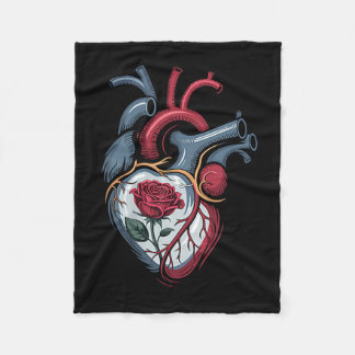 Anatomical Heart Botanical Bloom Biology Rose Vale Fleecefilt