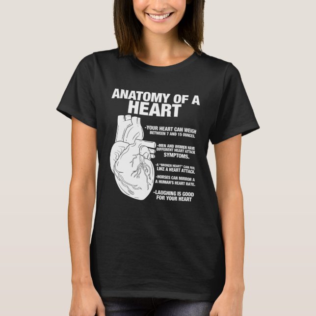 Anatomical Heart  Cool Cardiologist T Shirt (Framsida)