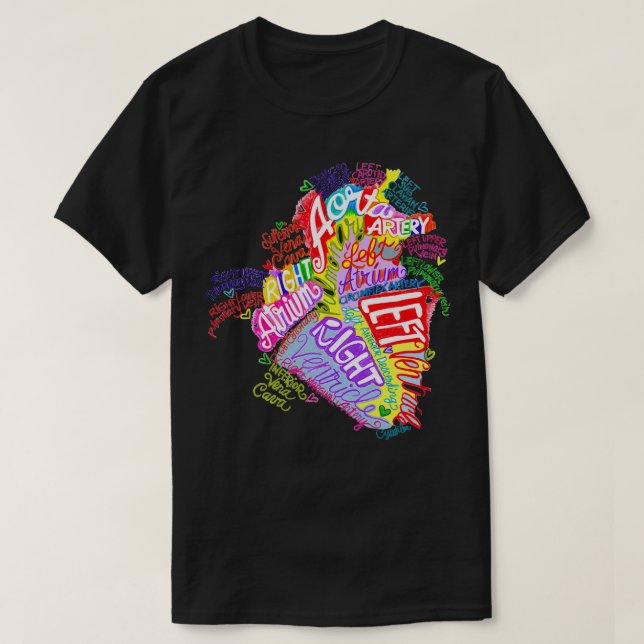 Anatomical Heart Ord Art Graffiti T Shirt (Design framsida)