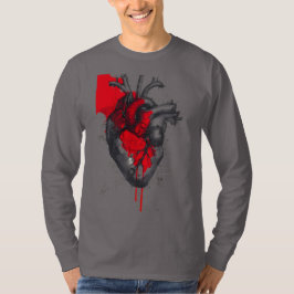 Anatomical Heart Trash Polka Art Long Sleeve T Shirt