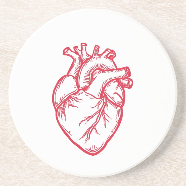 Anatomical Heart Valentine Shirt Underlägg (Framsidan)