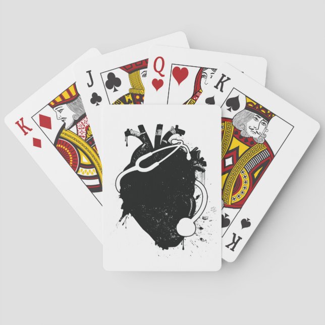 anatomical hjärtastetoskop spel kort (Baksidan)