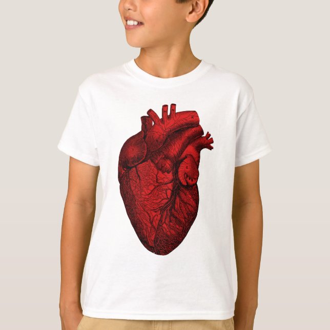 Anatomical människahjärta t shirt (Framsida)