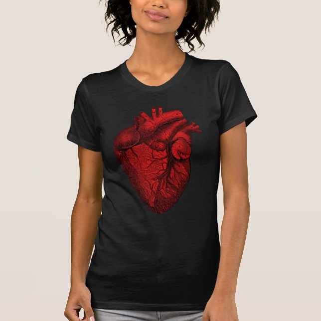 Anatomical människahjärta tee shirt (Framsida)