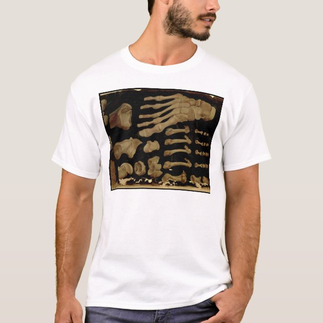 Anatomical teckning av benen av foten t shirt (Framsida)