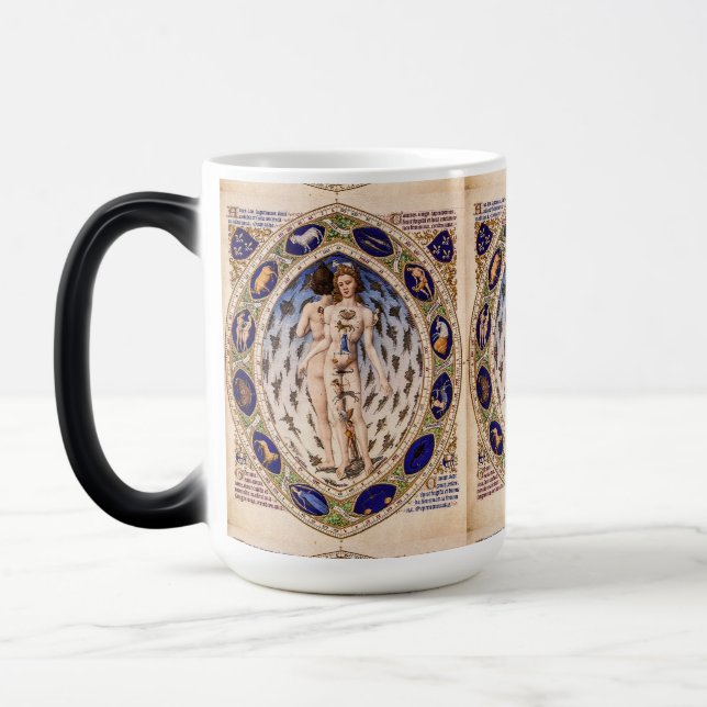 Anatomical Zodiac Man Magisk Mugg (Vänster)