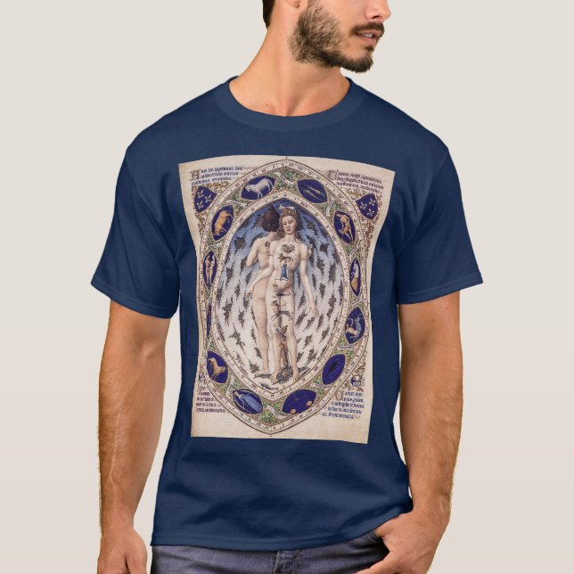 Anatomical Zodiac Man T Shirt (Framsida)