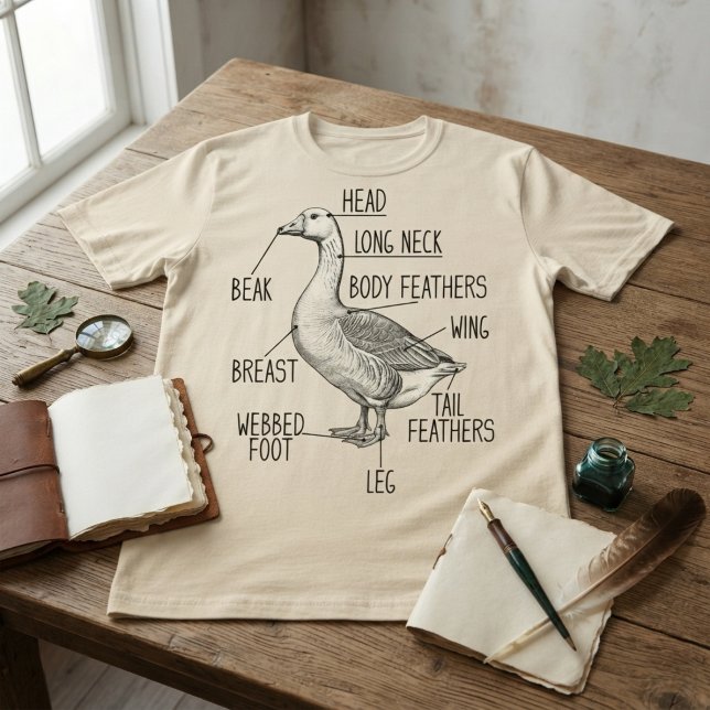 Anatomidiagram för gås t shirt (Skapare uppladdad)