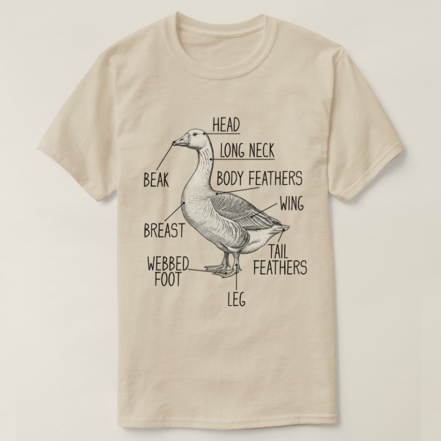 Anatomidiagram för gås t shirt (Design framsida)