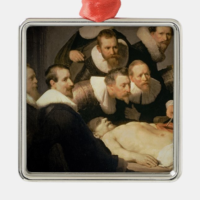 Anatomikursen av Dr. Nicolaes Tulp, 1632 Julgransprydnad Metall (Framsidan)