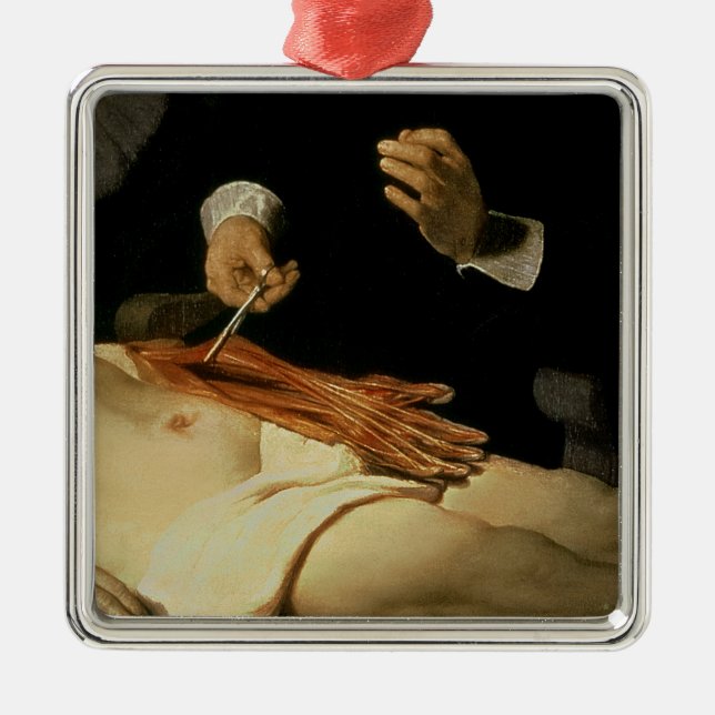 Anatomikursen av Dr. Nicolaes Tulp, 1632 Julgransprydnad Metall (Framsidan)