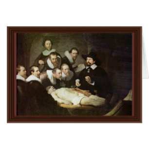 Anatomikursen av Dr. Nicolaes Tulp. Hälsningskort