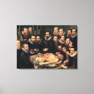 Anatomikursen av skåpbilder för doktor Willem Canvastryck