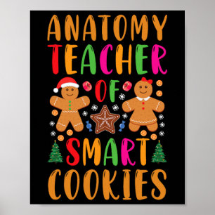 Anatomilärare för smarta kakor Rolig jul G Poster
