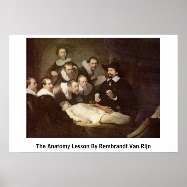 Anatomilesionen från Rembrandt Van Rijn Poster (Framsidan)