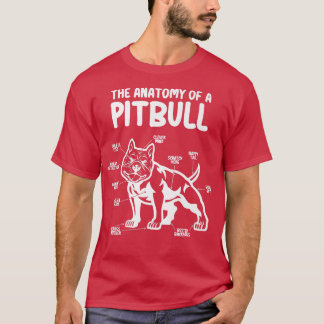 Anatomin A Pitbull Hund älskare, Rolig hund ägare T Shirt