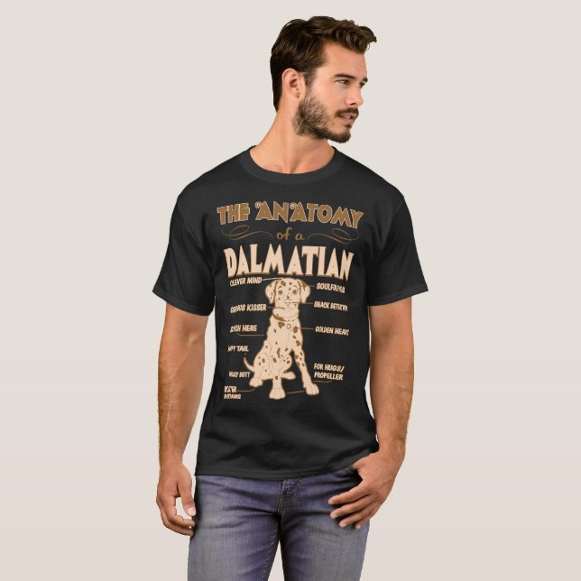 Anatomin av den Dalmatian djurälskaregåvan T Shirt (Hel framsida)