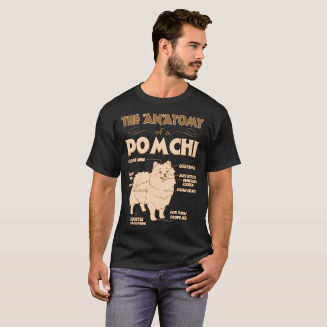Anatomin av den Pomchi djurälskaregåvan T Shirt (Hel framsida)