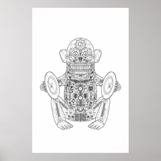 Anatomin av Jolly Chimp Poster