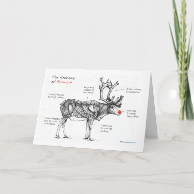 Anatomin av julkortet Rudolph Helgkort (Framsida)