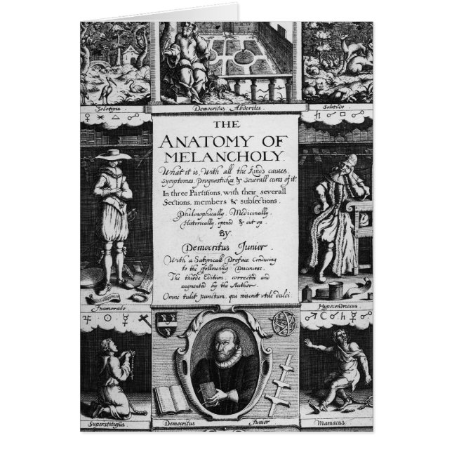 Anatomin av melankoliskt hälsningskort (Framsidan)