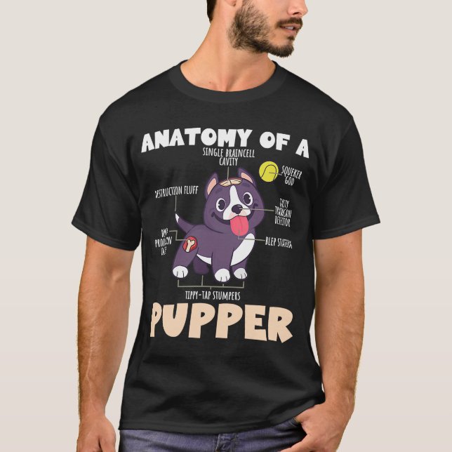 Anatomin hos djur i övre anatomi t shirt (Framsida)