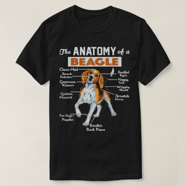 Anatomin Hos En Beagle  T Shirt (Design framsida)