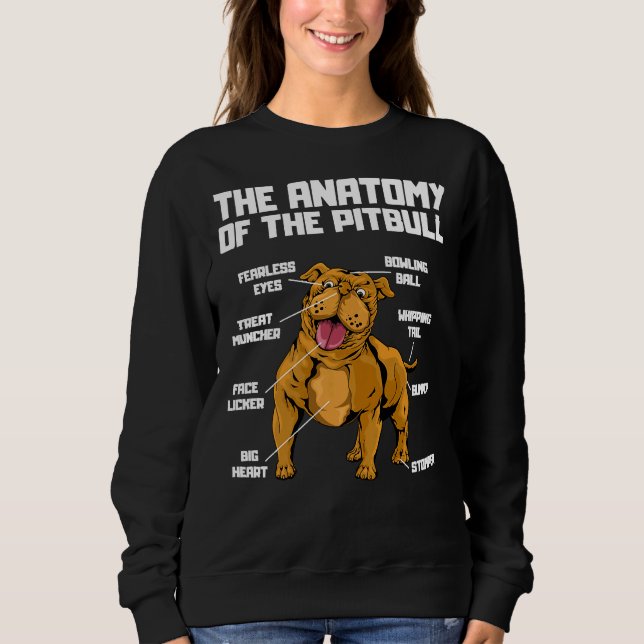 Anatomin hos en Pitbull-funny Pitbull Terrier T Shirt (Framsida)