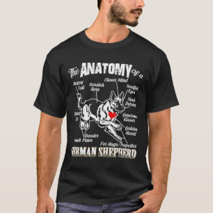 Anatomin hos en tysk herde t shirt