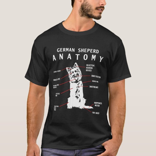 Anatomin hos en tysk Hund av lerdocka T Shirt (Framsida)