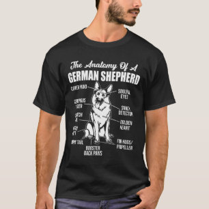 Anatomin hos en tysk shepherd Hund Manar Wom T Shirt