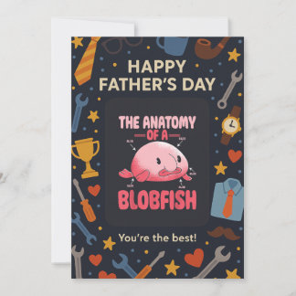 Anatomin hos ett BLOBFish Best Pappa någonsin-plat Inbjudningar