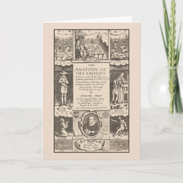 Anatomin hos Melancholy Antique Engrave Kort (Framsida)