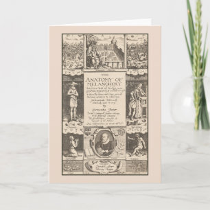 Anatomin hos Melancholy Antique Engrave Kort