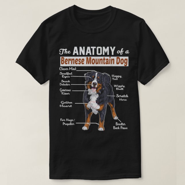 Anatomin i Bernese Mountain Hund tröja (Design framsida)