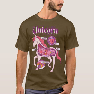 Anatomin i en enhörning t shirt