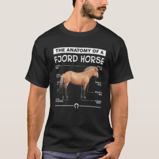 Anatomin i en fjord-häst t shirt