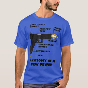 Anatomin i en Pew Pewer Ammo och Gun-ändring T Shirt