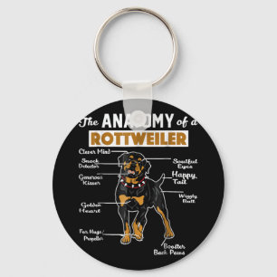 Anatomin i en rotweiler Coola Hund älskare Nyckelring