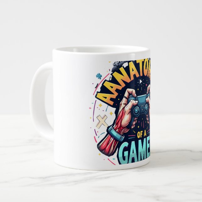 Anatomin i Gamer Mugg - Perfekt Gift for Gamers | Jumbo Mugg (Framsida vänster)