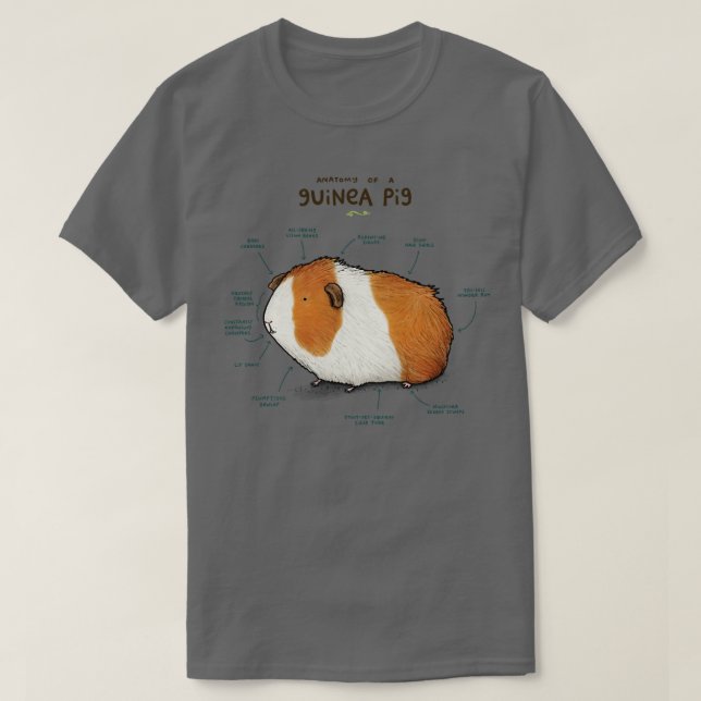 Anatomin i Guinea Gris T Shirt (Design framsida)