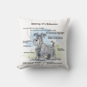 Anatomin i Schnauzer Dekorativ kudde