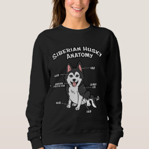 Anatomin i Siberian husky Rolig hund T Shirt